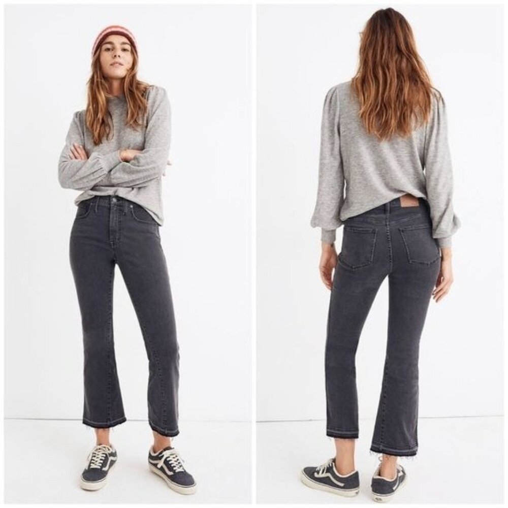 Madewell Cali Demi-Boot Jeans in Tobin Wash: Inset-Leg Edition raw hem 23x25